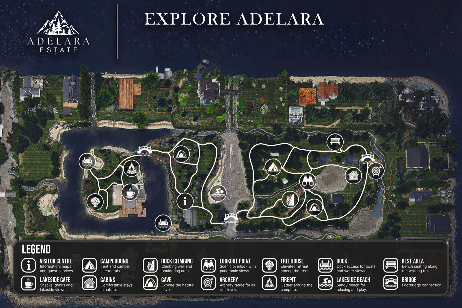 Map of Adelara Activities