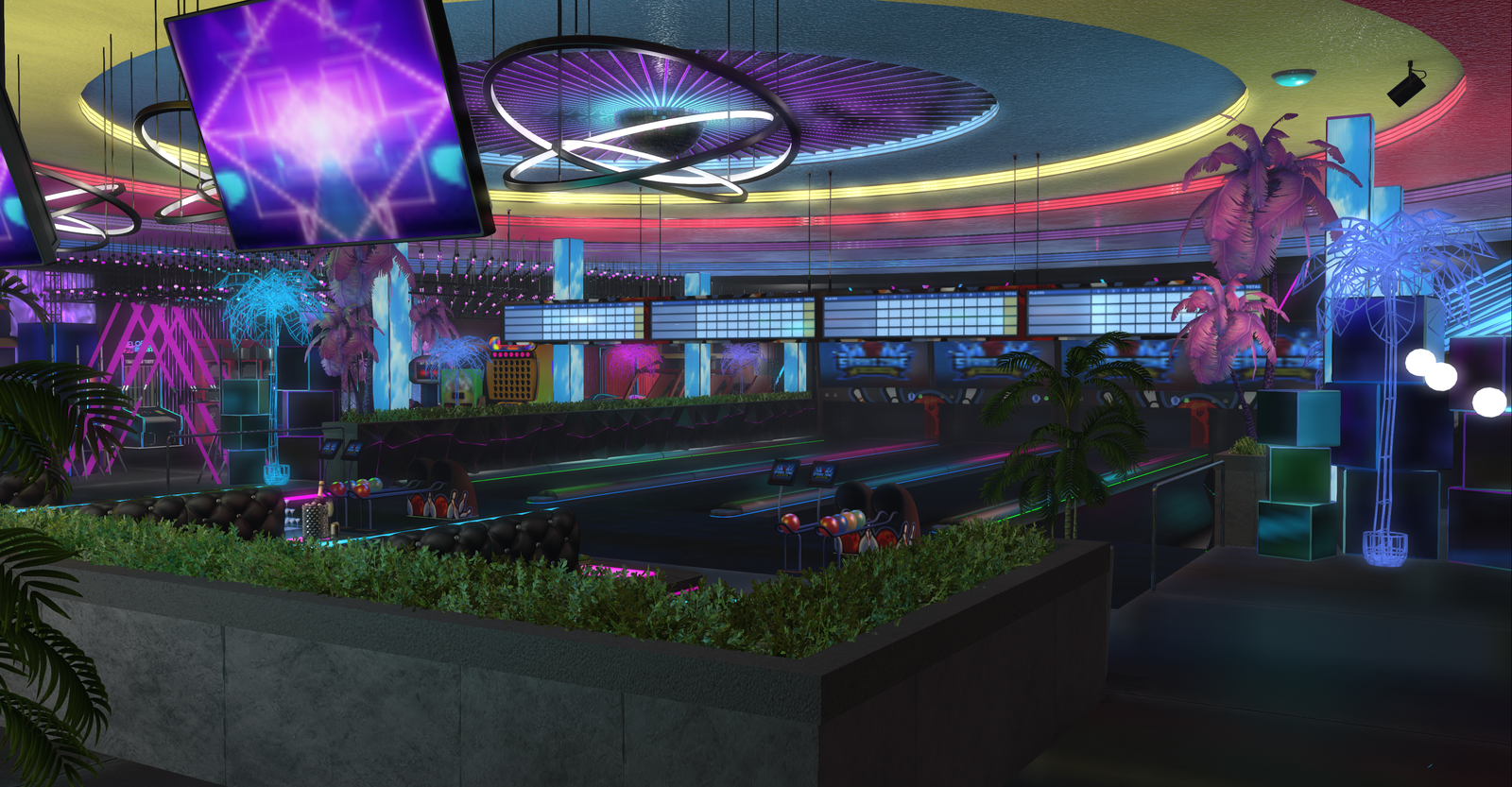 Neon Bowling Alley